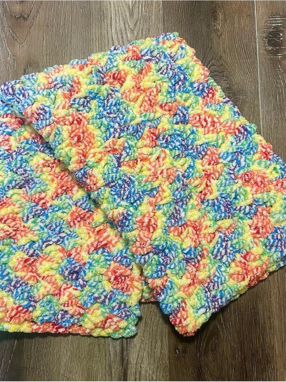 Colorful Handcrafted Crochet Baby Blanket - Multicolor
